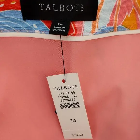Talbots | GORGEOUS Colorful Canvas A-Line Skirt in Marvelous Floral - Picture 14 of 16